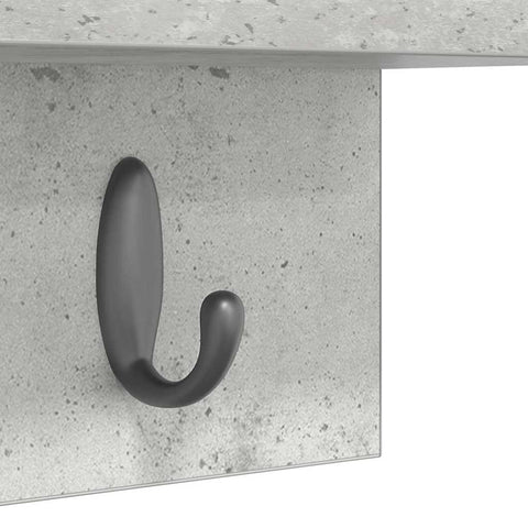 vidaXL Wall-Mounted Coat Rack Concrete grey 40 x 10.5 x 18 cm