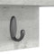vidaXL Wall-Mounted Coat Rack Concrete grey 40 x 10.5 x 18 cm