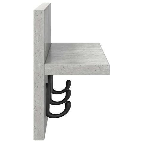 vidaXL Wall-Mounted Coat Rack Concrete grey 40 x 10.5 x 18 cm