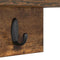 vidaXL Wall-Mounted Coat Rack with Shelf Smoked oak 40 x 10.5 x 18 cm
