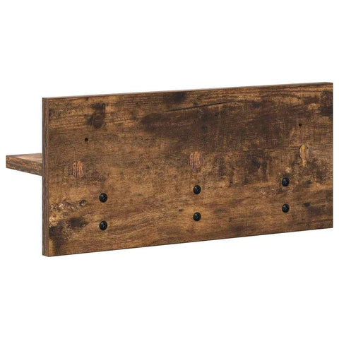 vidaXL Wall-Mounted Coat Rack with Shelf Smoked oak 40 x 10.5 x 18 cm