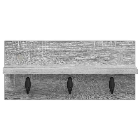 vidaXL Wall-Mounted Coat Rack with Shelf Grey sonoma 40 x 10.5 x 18 cm