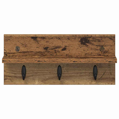 vidaXL Wall-Mounted Coat Rack with Shelf Wall-mounted Old wood 40 x 10.5 x 18 cm