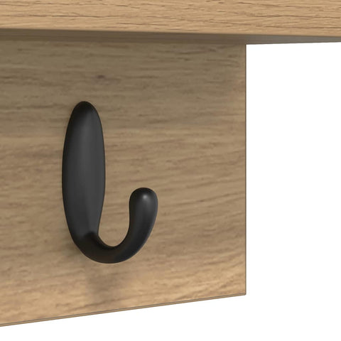 vidaXL Wall-Mounted Coat Rack with Shelf Artisan oak 40 x 10.5 x 18 cm