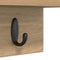 vidaXL Wall-Mounted Coat Rack with Shelf Artisan oak 40 x 10.5 x 18 cm