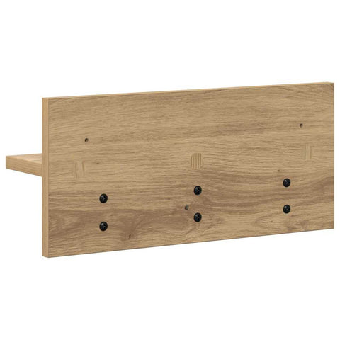 vidaXL Wall-Mounted Coat Rack with Shelf Artisan oak 40 x 10.5 x 18 cm