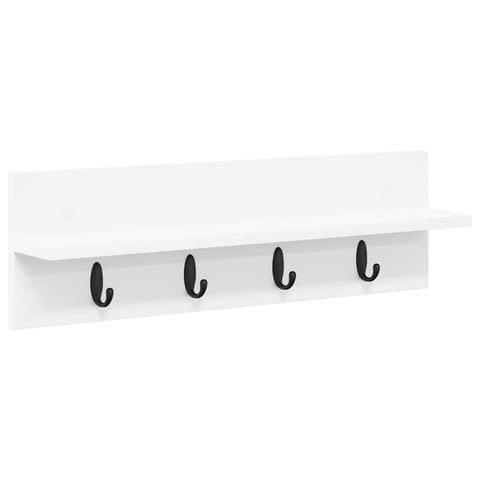 vidaXL Wall-Mounted Coat Rack White 60 x 10.5 x 18 cm Engineered wood