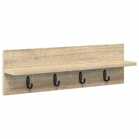 vidaXL Wall-Mounted Coat Rack with Shelf Sonoma oak 60 x 10.5 x 18 cm
