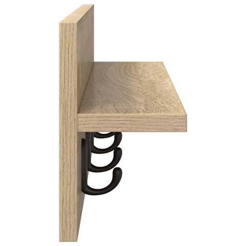 vidaXL Wall-Mounted Coat Rack with Shelf Sonoma oak 60 x 10.5 x 18 cm