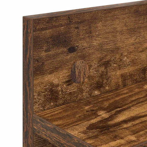 vidaXL Wall-Mounted Coat Rack with Shelf Smoked oak 60 x 10.5 x 18 cm