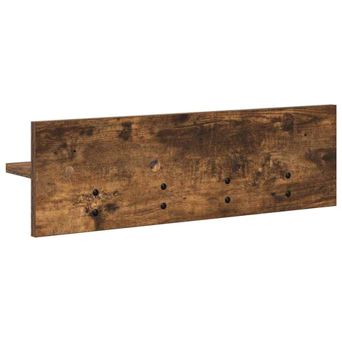 vidaXL Wall-Mounted Coat Rack with Shelf Smoked oak 60 x 10.5 x 18 cm