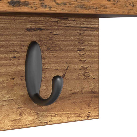 vidaXL Wall-Mounted Coat Rack with Shelf Wall-mounted Old wood 60 x 10.5 x 18 cm