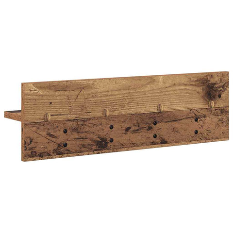 vidaXL Wall-Mounted Coat Rack with Shelf Wall-mounted Old wood 60 x 10.5 x 18 cm