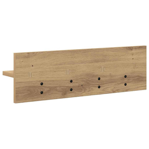 vidaXL Wall-Mounted Coat Rack with Shelf Artisan oak 60 x 10.5 x 18 cm