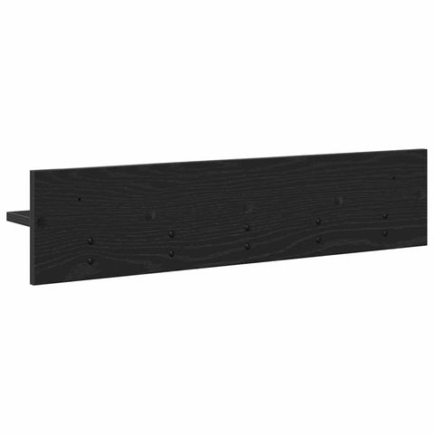 vidaXL Wall-Mounted Coat Rack with Shelf Wall-mounted Black oak 80 x 10.5 x 18 cm