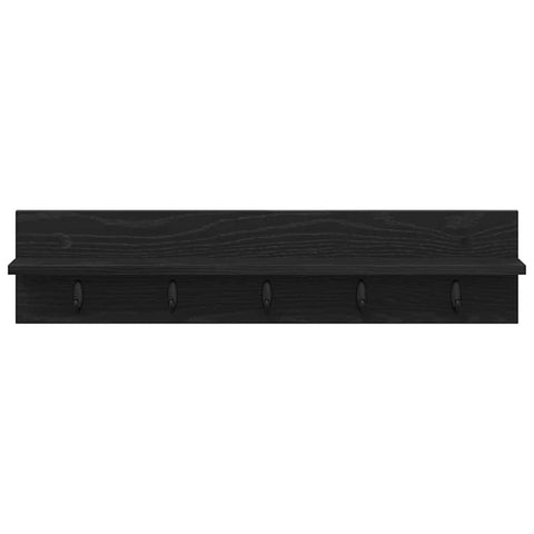 vidaXL Wall-Mounted Coat Rack with Shelf Wall-mounted Black oak 80 x 10.5 x 18 cm