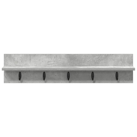 vidaXL Wall-Mounted Coat Rack Concrete grey 80 x 10.5 x 18 cm