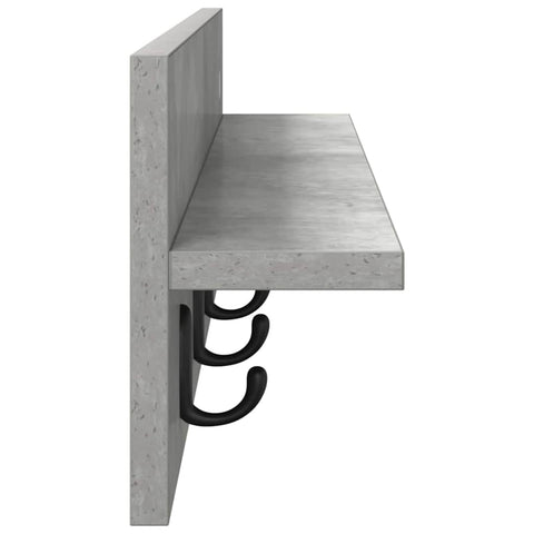 vidaXL Wall-Mounted Coat Rack Concrete grey 80 x 10.5 x 18 cm