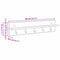 vidaXL Wall-Mounted Coat Rack Concrete grey 80 x 10.5 x 18 cm