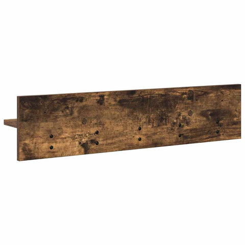 vidaXL Wall-Mounted Coat Rack with Shelf Smoked oak 80 x 10.5 x 18 cm