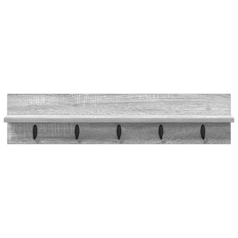 vidaXL Wall-Mounted Coat Rack with Shelf Grey sonoma 80 x 10.5 x 18 cm