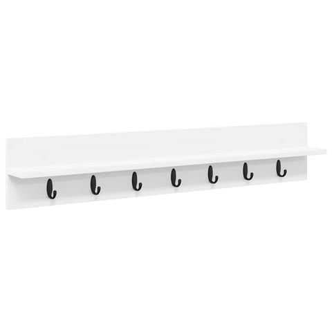 vidaXL Wall-Mounted Coat Rack White 100 x 10.5 x 18 cm Engineered wood