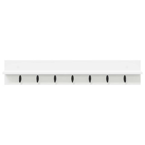 vidaXL Wall-Mounted Coat Rack White 100 x 10.5 x 18 cm Engineered wood