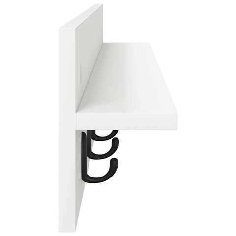 vidaXL Wall-Mounted Coat Rack White 100 x 10.5 x 18 cm Engineered wood