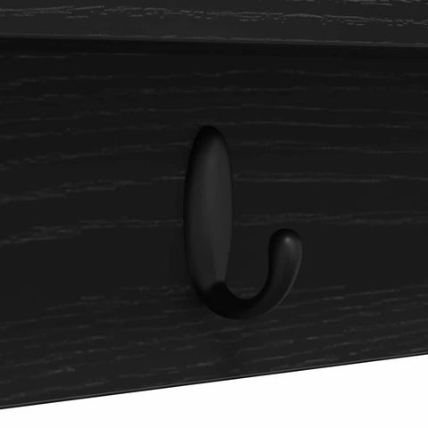 vidaXL Wall-Mounted Coat Rack with Shelf Black oak 100 x 10.5 x 18 cm