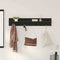 vidaXL Wall-Mounted Coat Rack with Shelf Black oak 100 x 10.5 x 18 cm