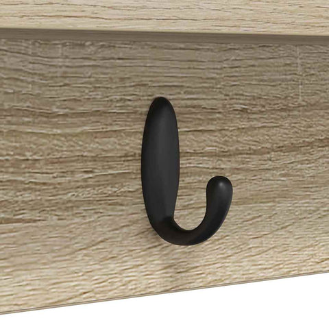 vidaXL Wall-Mounted Coat Rack with Shelf Sonoma oak 100 x 10.5 x 18 cm