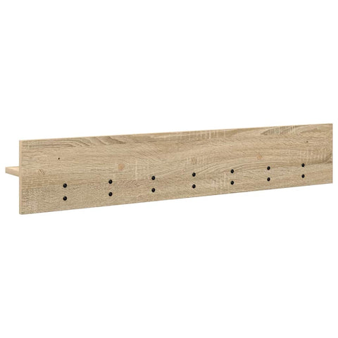 vidaXL Wall-Mounted Coat Rack with Shelf Sonoma oak 100 x 10.5 x 18 cm