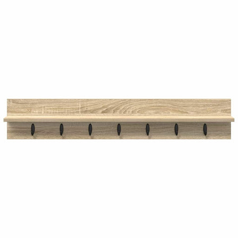 vidaXL Wall-Mounted Coat Rack with Shelf Sonoma oak 100 x 10.5 x 18 cm