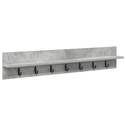 vidaXL Wall-Mounted Coat Rack Concrete grey 100 x 10.5 x 18 cm