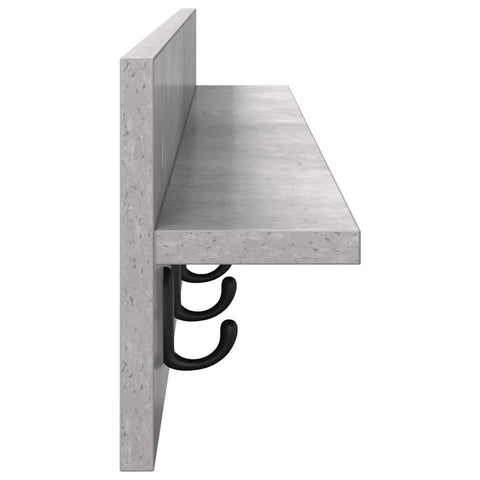 vidaXL Wall-Mounted Coat Rack Concrete grey 100 x 10.5 x 18 cm
