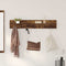 vidaXL Wall-Mounted Coat Rack with Shelf Smoked oak 100 x 10.5 x 18 cm