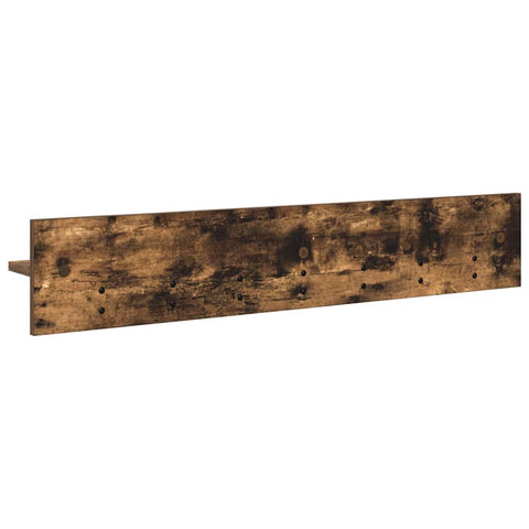 vidaXL Wall-Mounted Coat Rack with Shelf Smoked oak 100 x 10.5 x 18 cm