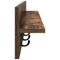 vidaXL Wall-Mounted Coat Rack with Shelf Smoked oak 100 x 10.5 x 18 cm