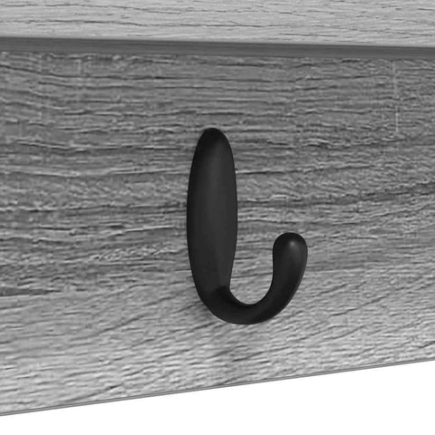 vidaXL Wall-Mounted Coat Rack Grey sonoma 100 x 10.5 x 18 cm
