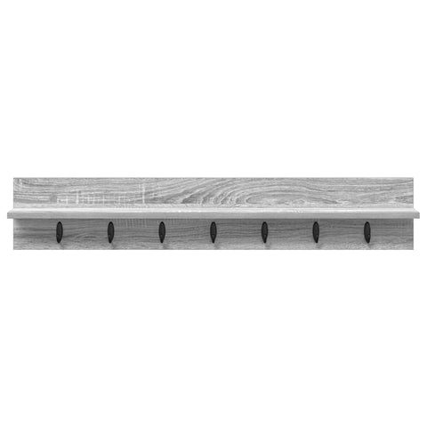 vidaXL Wall-Mounted Coat Rack Grey sonoma 100 x 10.5 x 18 cm