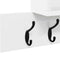 vidaXL Wall-Mounted Coat Rack with Shelf Wall-mounted with Storage White Engineered wood
