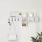 vidaXL Wall-Mounted Coat Rack with Shelf Wall-mounted with Storage White Engineered wood