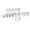 vidaXL Wall-Mounted Coat Rack with Shelf Wall-mounted with Storage White Engineered wood