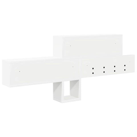 vidaXL Wall-Mounted Coat Rack with Shelf Wall-mounted with Storage White Engineered wood