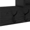 vidaXL Wall-Mounted Coat Rack with Shelf Wall-mounted with Storage Black oak Engineered wood
