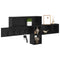 vidaXL Wall-Mounted Coat Rack with Shelf Wall-mounted with Storage Black oak Engineered wood