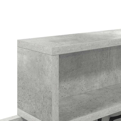 vidaXL Wall-Mounted Coat Rack with Shelf Concrete grey Engineered wood