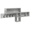vidaXL Wall-Mounted Coat Rack with Shelf Concrete grey Engineered wood