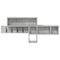 vidaXL Wall-Mounted Coat Rack with Shelf Concrete grey Engineered wood