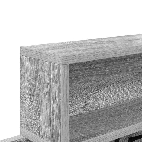 vidaXL Wall-Mounted Coat Rack with Shelf Wall-mounted with Storage Grey sonoma Engineered wood